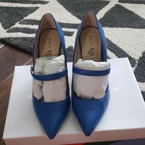 Worn once katy perry blue high heel shoes